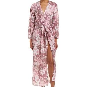 Alexia Admor Floral Wrap Maxi Dress - Pink